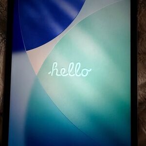 Apple Tablet with Blue and Green Display